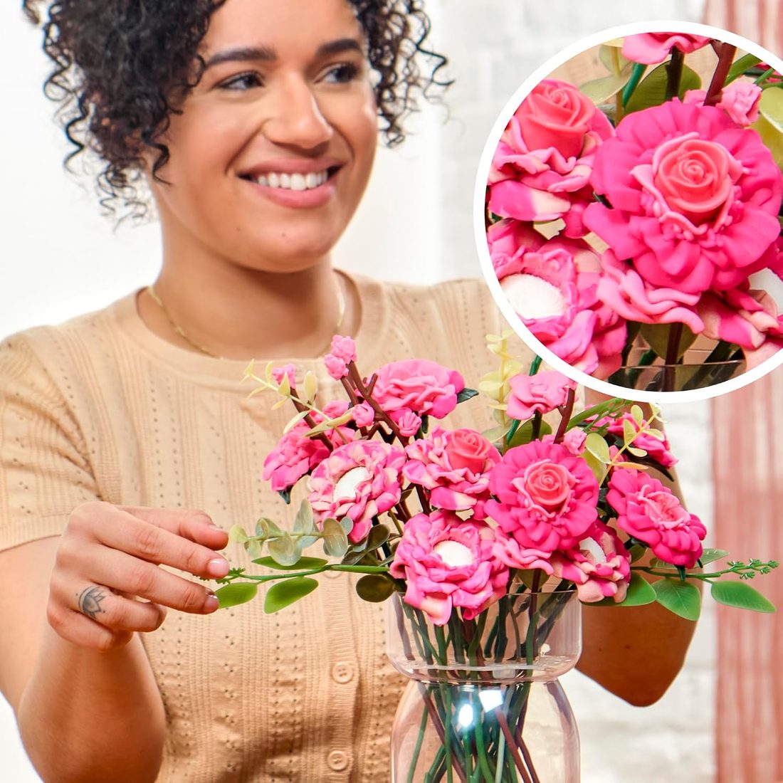 Play-Doh Blooms Blush Flower Bouquet Making Kit, view 2