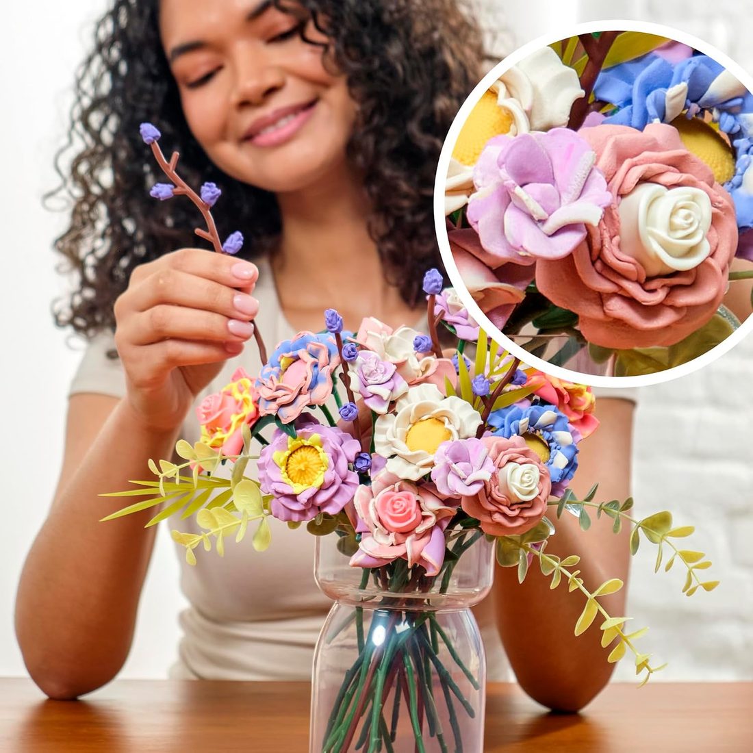 Play-Doh Blooms Meadow Flower Bouquet Making Kit, view 2