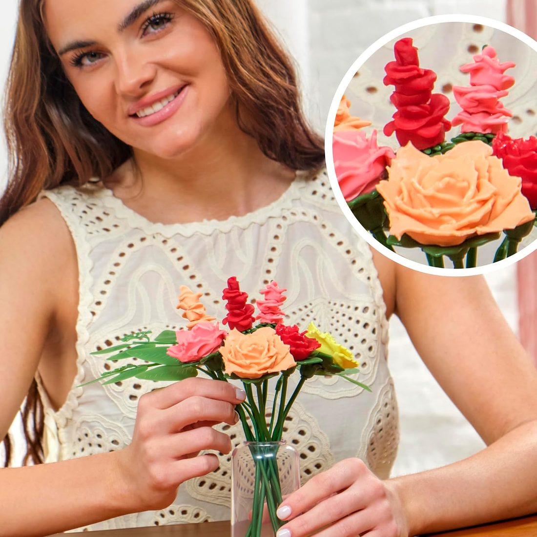 Play-Doh Blooms Rosy Petite Flower Bouquet Kit, view 2