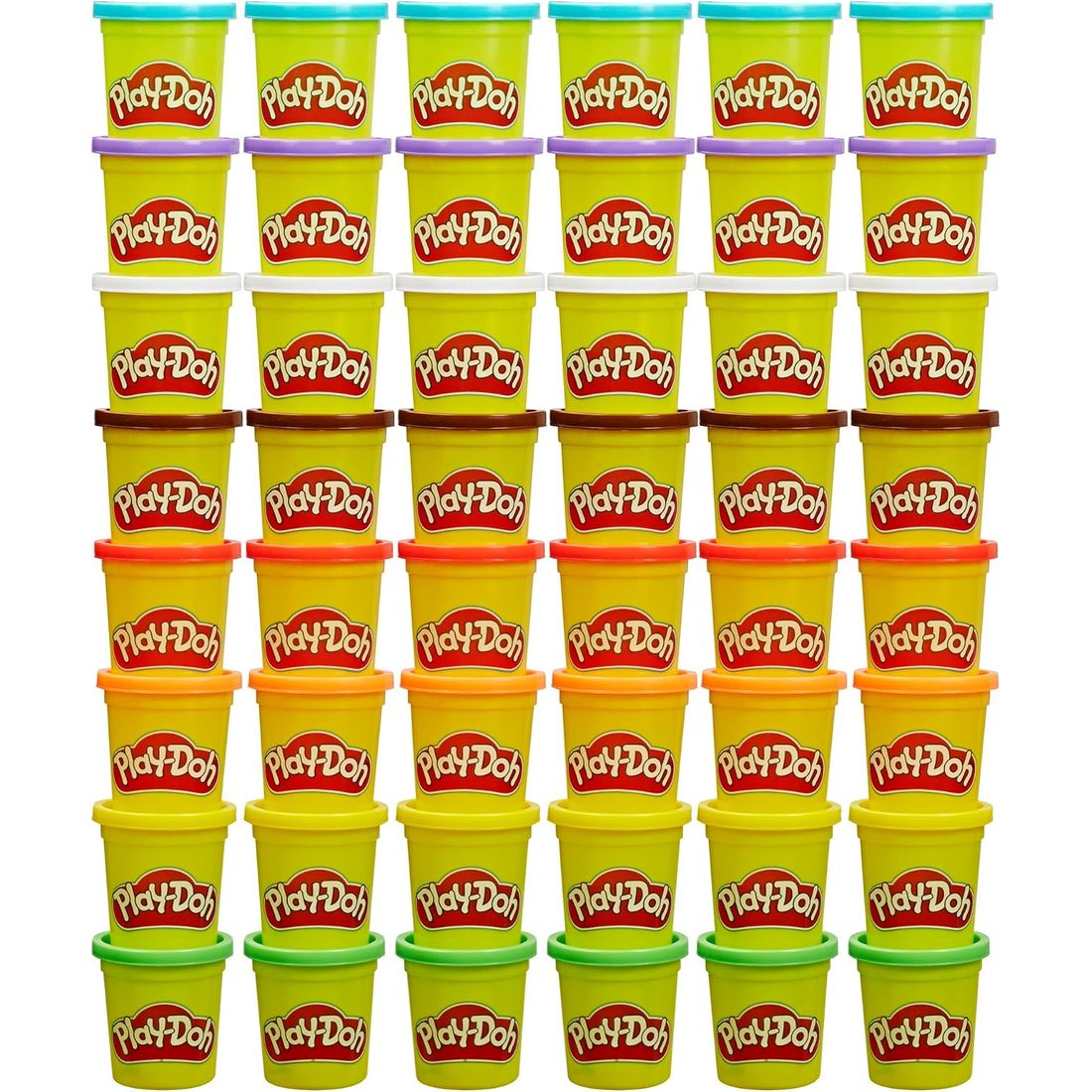 Play-Doh Bulk Pack of 48 Cans, 6 Sets of 8 Colors