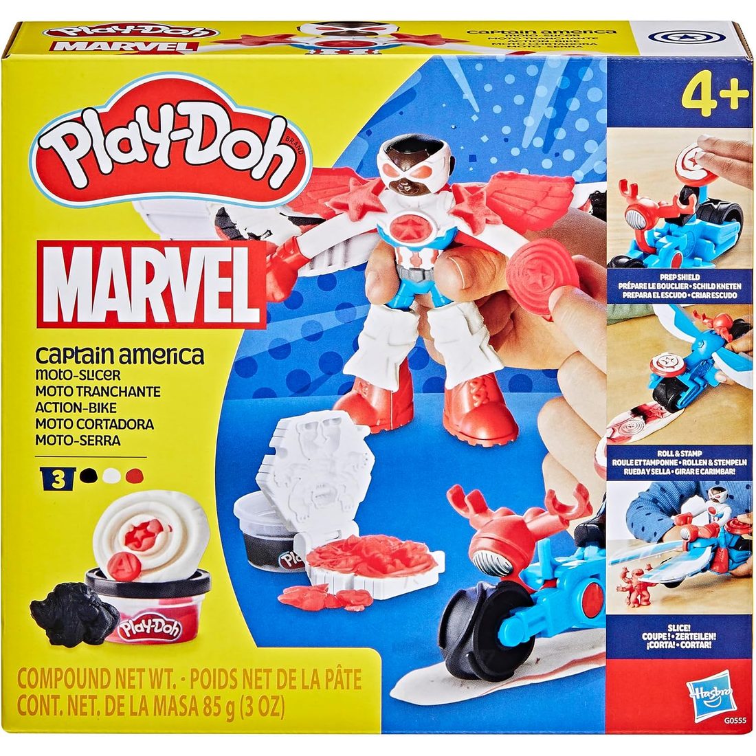 Play-Doh Marvel Captain America Moto-Slicer Playset, view 2