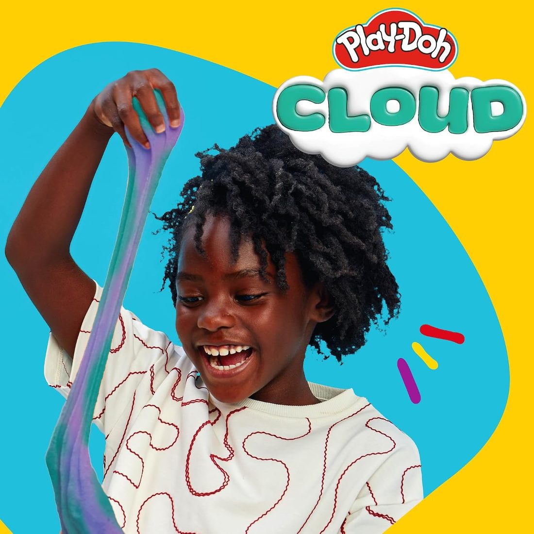Play-Doh Cloud Scented Slime, Purple & Teal Blue Raspberry, view 2