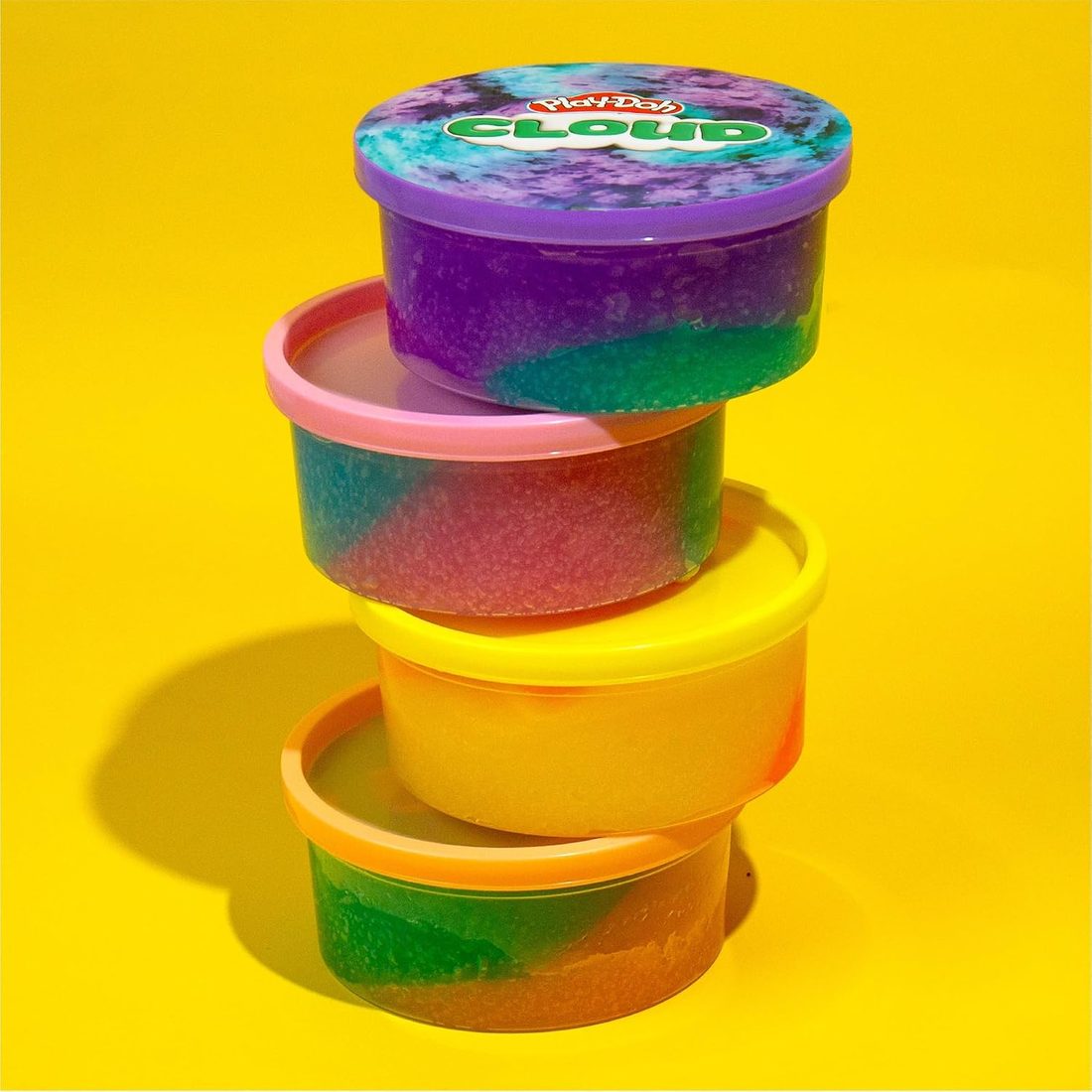 Play-Doh Cloud Scented Slime, Purple & Teal Blue Raspberry, view 6