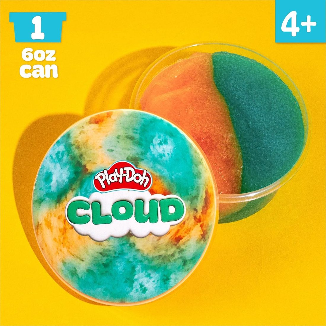 Play-Doh Scented Cloud Slime, Teal and Orange Coconut, view 4