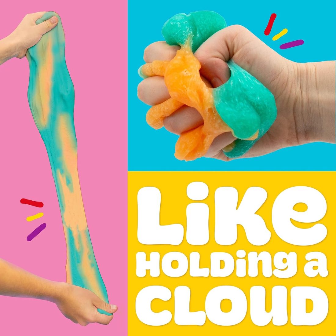 Play-Doh Scented Cloud Slime, Teal and Orange Coconut, view 5
