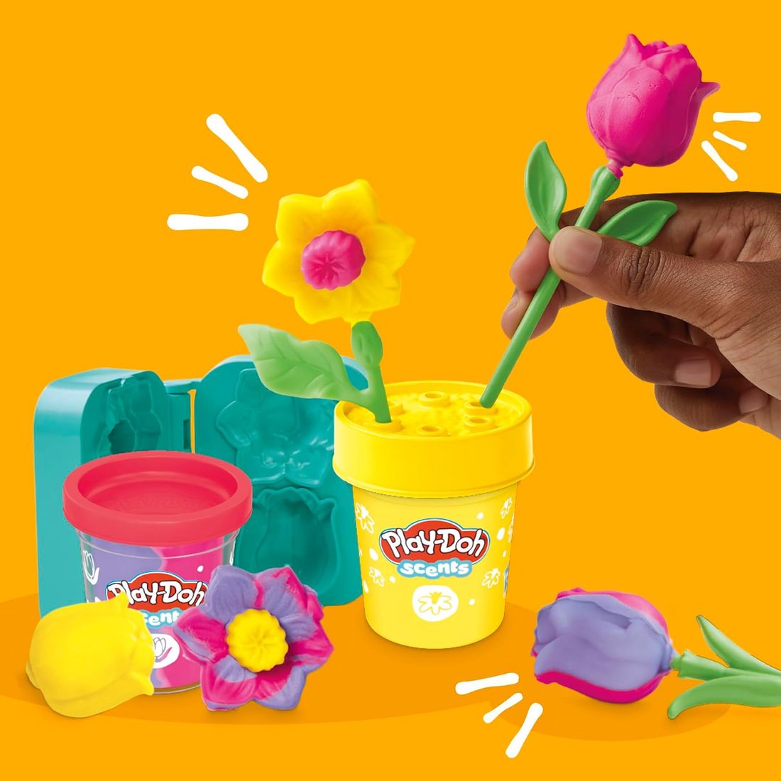 Play-Doh Flower Two Pack, Tulips, Daffodils, Sunflowers & Daisies, view 6