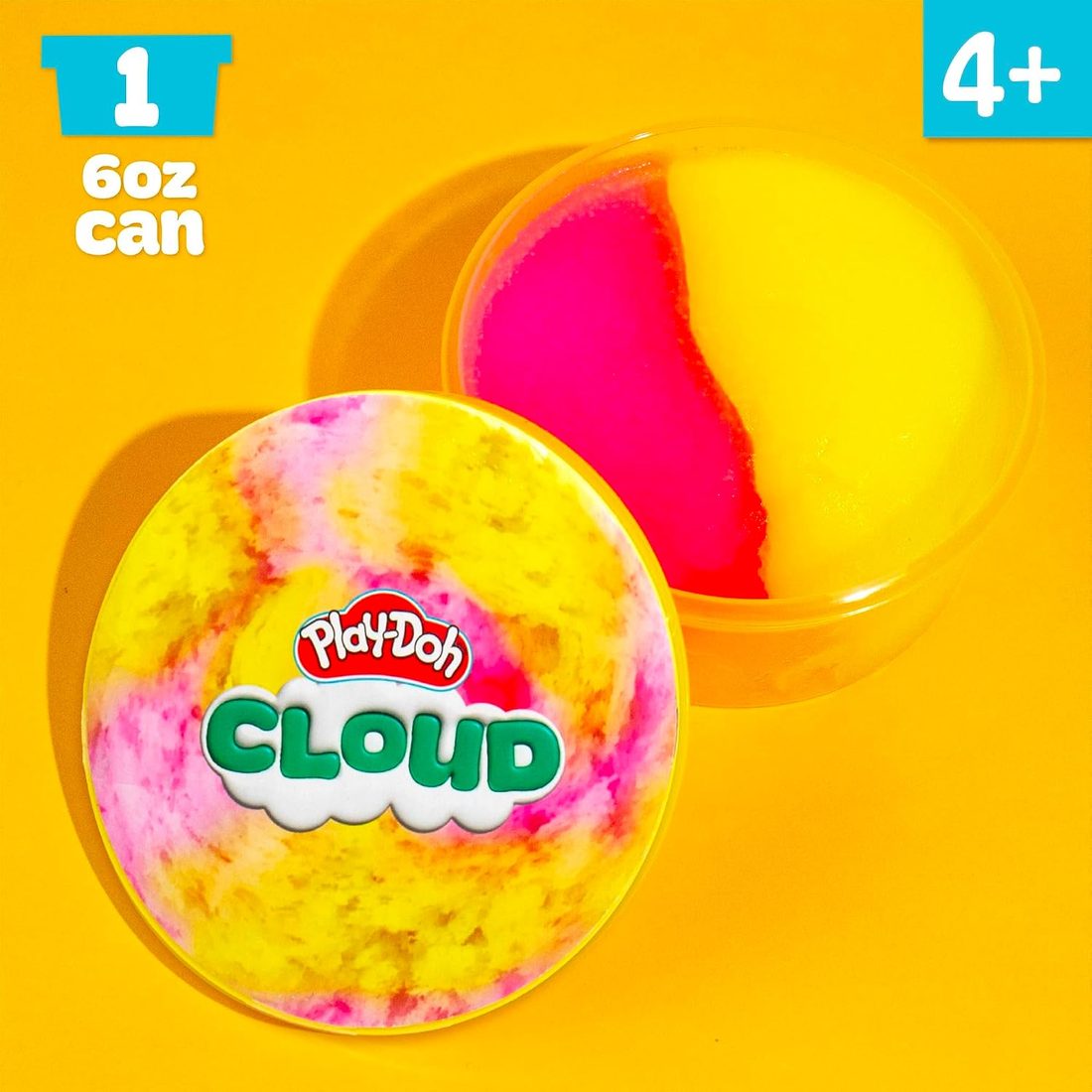 Play-Doh Scented Cloud Slime, Pink and Yellow Lemonade, view 4