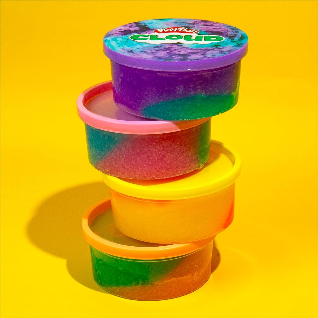 Play-Doh Scented Cloud Slime, Pink and Yellow Lemonade, view 6