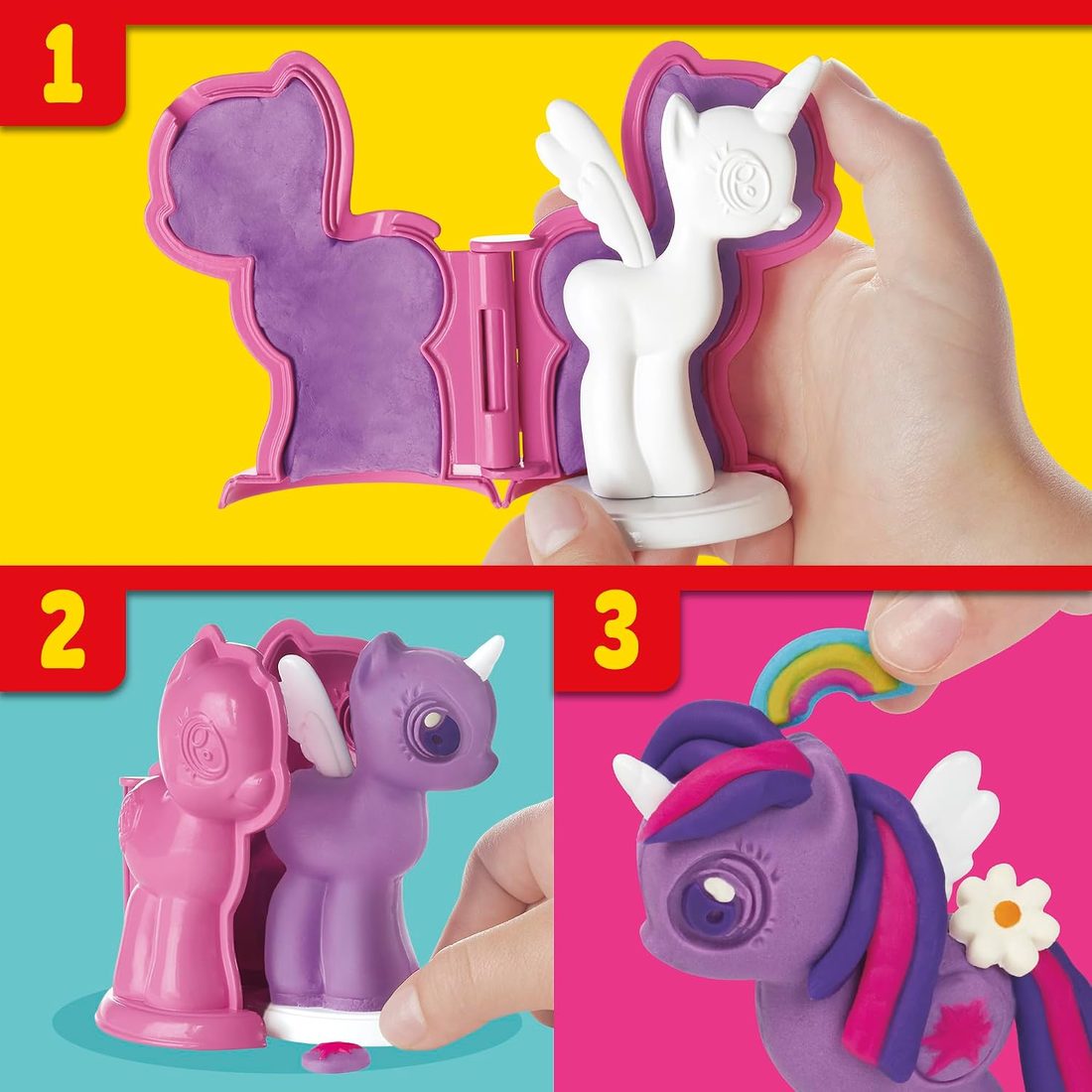 Play-Doh My Little Pony Make & Style Ponies Set, view 3
