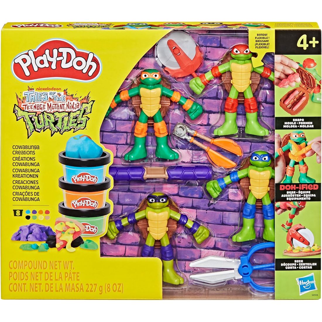 Play-Doh TMNT Cowabunga Creations Bendy Figures Set, view 2