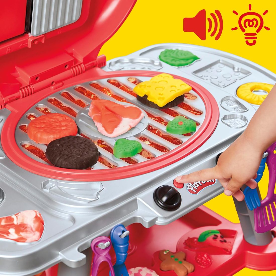 Play-Doh Sizzlin' Grill Playset with Lights & Sounds, view 4