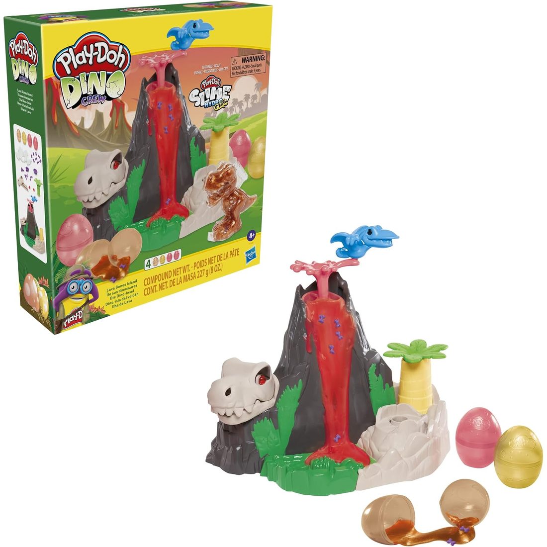Play-Doh Slime Dino Crew Lava Bones Island Volcano