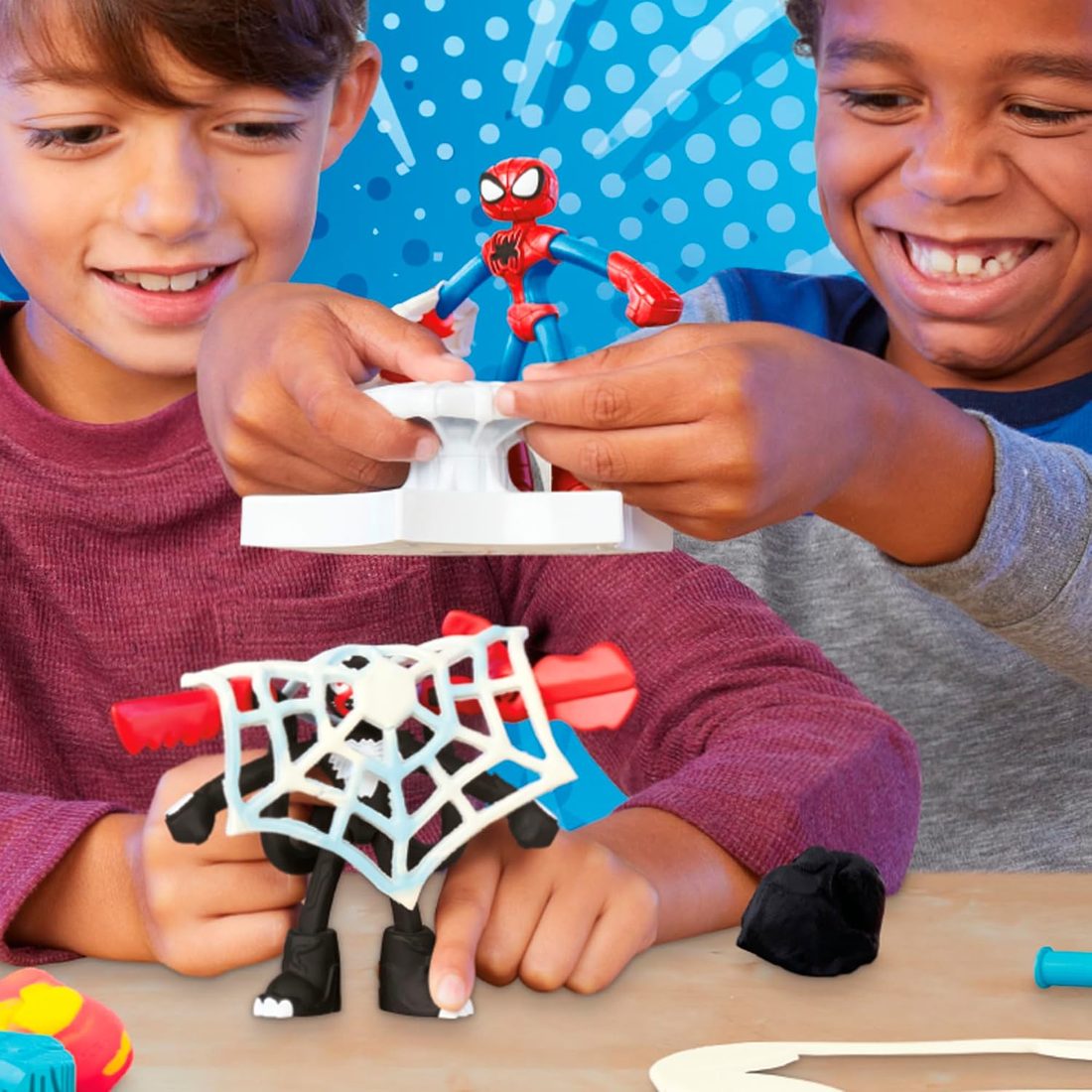 Play-Doh Marvel Spider-Man Launch & Slice Battle Playset, view 3