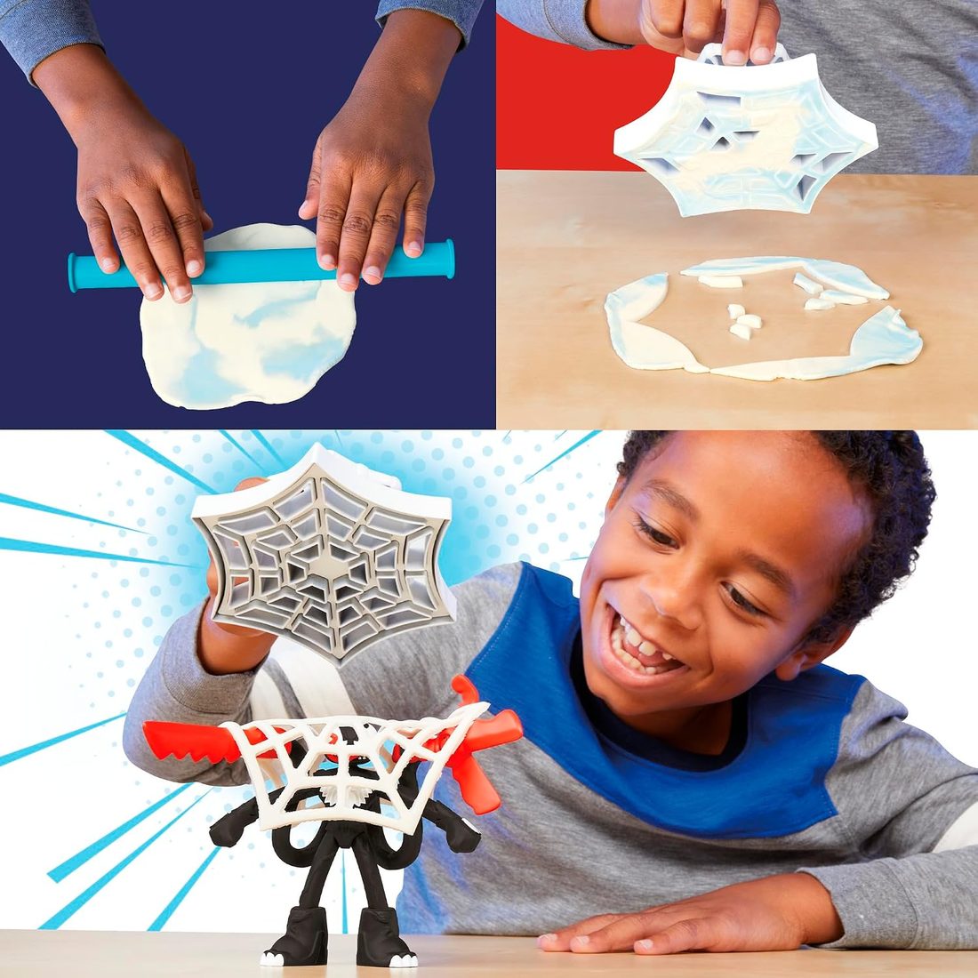 Play-Doh Marvel Spider-Man Launch & Slice Battle Playset, view 5