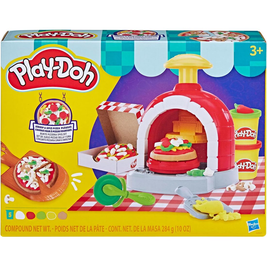 Play-Doh Stamp & Spin Pizza Playset, view 2
